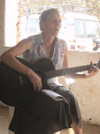 Margit Playing Guitar